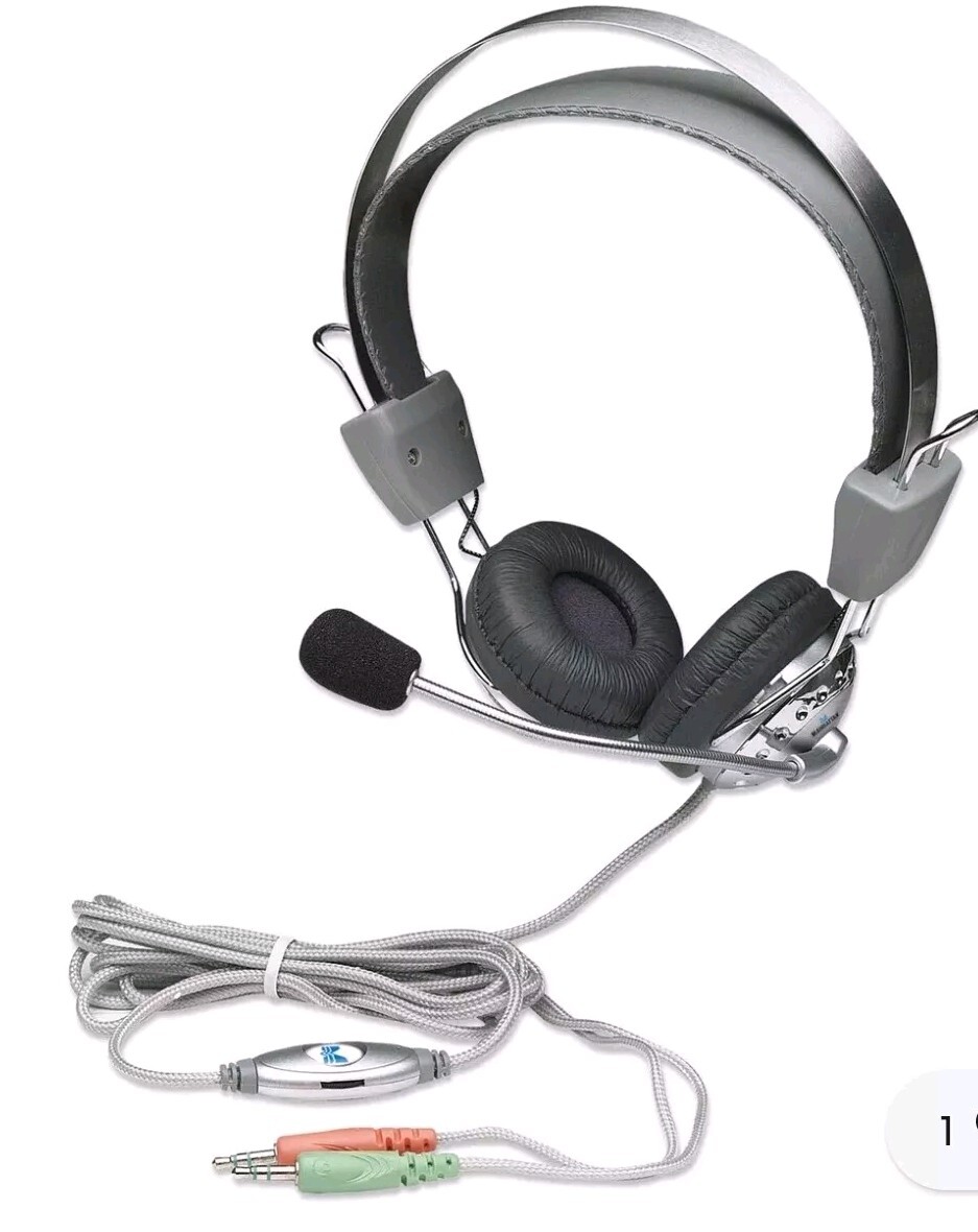 Manhattan Stereo Hands Free Headset with with Mic and In-Line Volume Control 