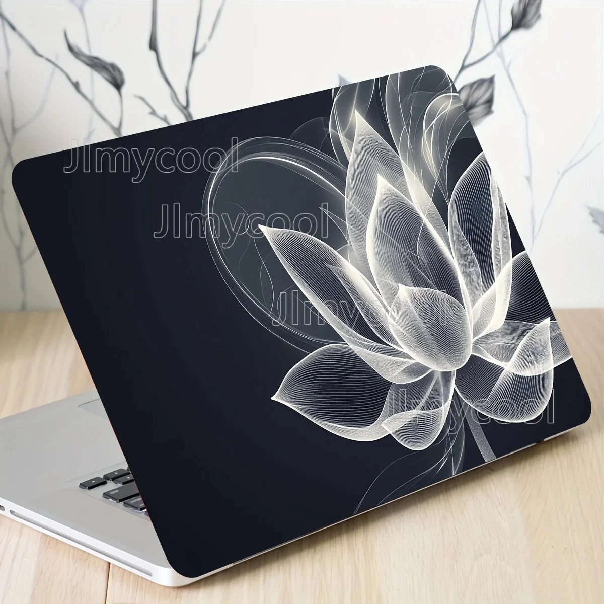 2 Pack Floral Pattern Laptop Stickers Scratch Resistant Bright Light Skin