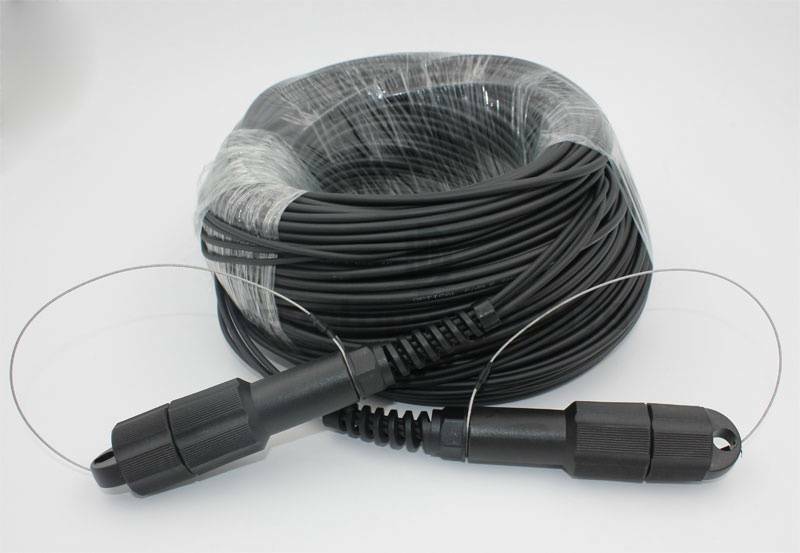 200M LC-LC SM 4 Strand Armored Field TPU Optic Patch Cord Cable Waterproof Head