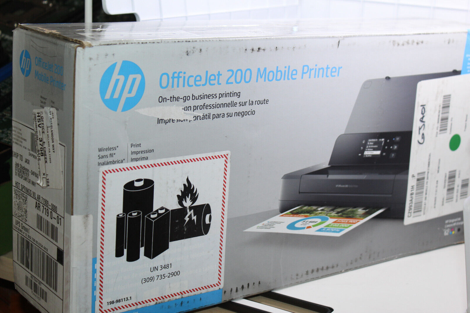 Barely used HP Officejet 200 Mobile Wireless Printer