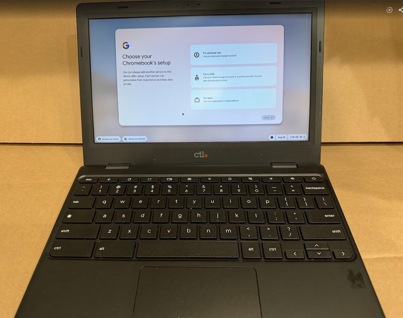 CTL PX11E Chromebook 11.6" Celeron N4500 4GB 64GB eMMC Excellent Condition
