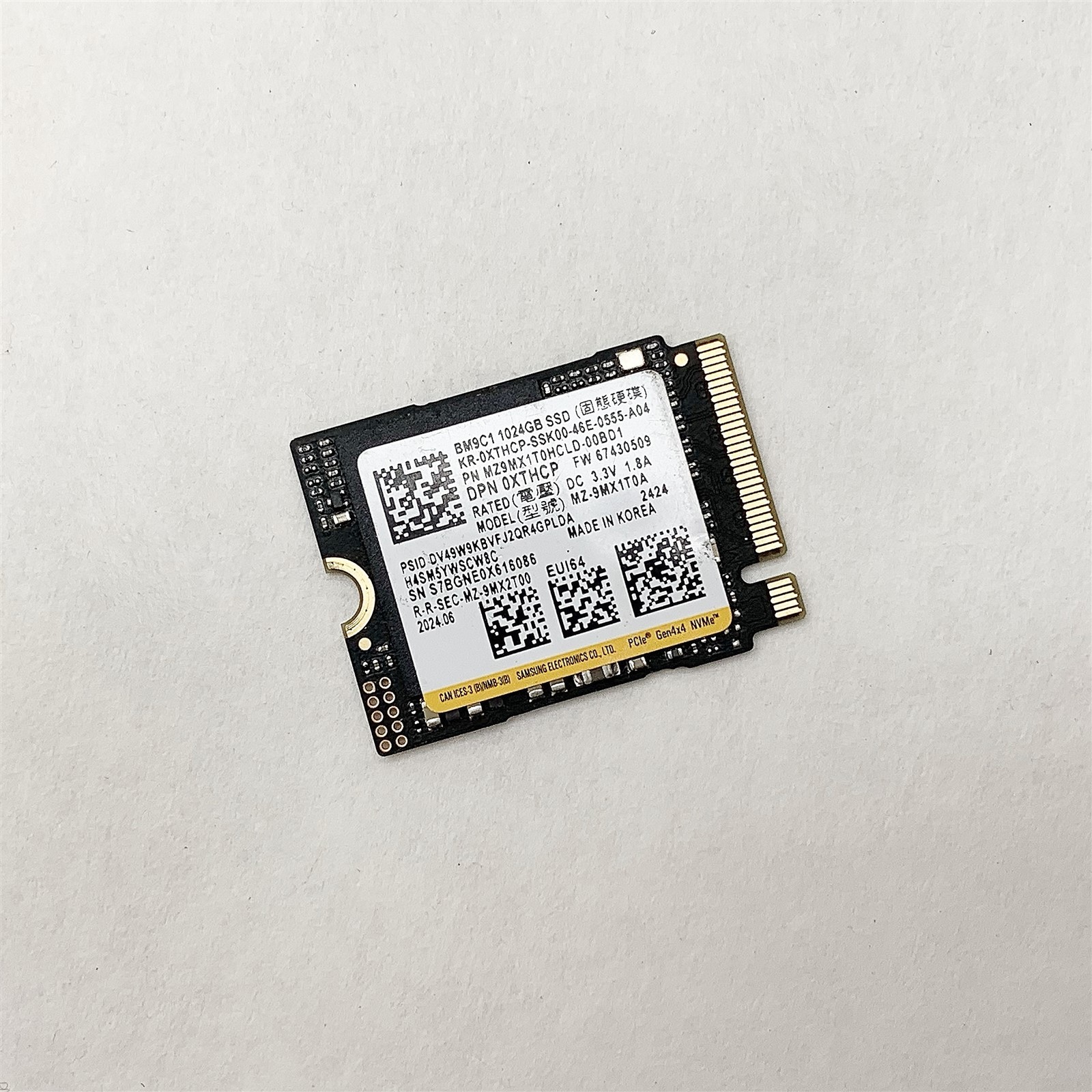 Samsung PM9B1 1TB NVMe PCIe 4.0 x4 MZ-9MX1T0A 2230 Solid State Drive 95% Health