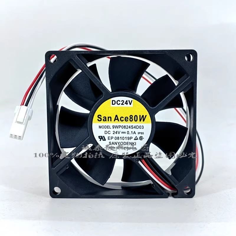 1PCS Sanyo SANACE80W 9WP0824S4D03 DC24V 0.1A 8CM 8025 Inverter Cooling Fan
