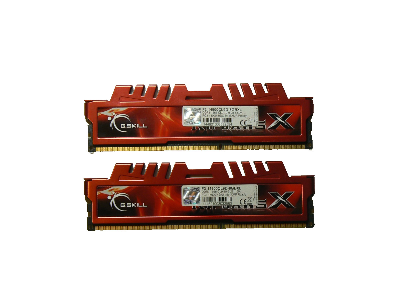 G.SKILL Ripjaws X 8GB (2x4GB) DDR3 1866MHz PC3-14900 CL9 F3-14900CL9D-8GBXL
