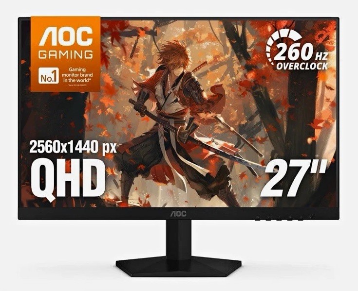 AOC Gaming Q27G41ZE 27in IPS QHD 260Hz 0.3ms G-SYNC VESA HDMI