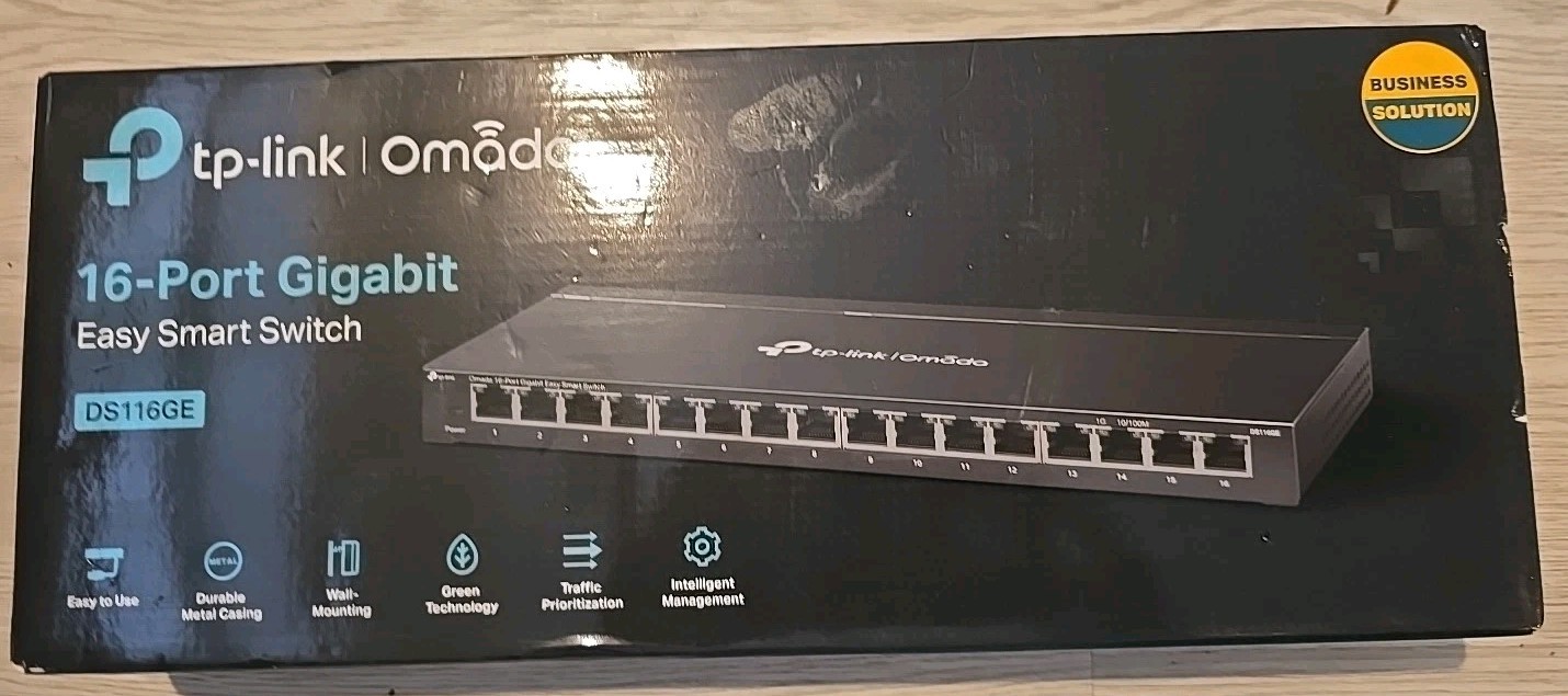 TP-Link DS116GE | Omada 16-Port 1000Mbps Gigabit Easy Smart Desktop Switch