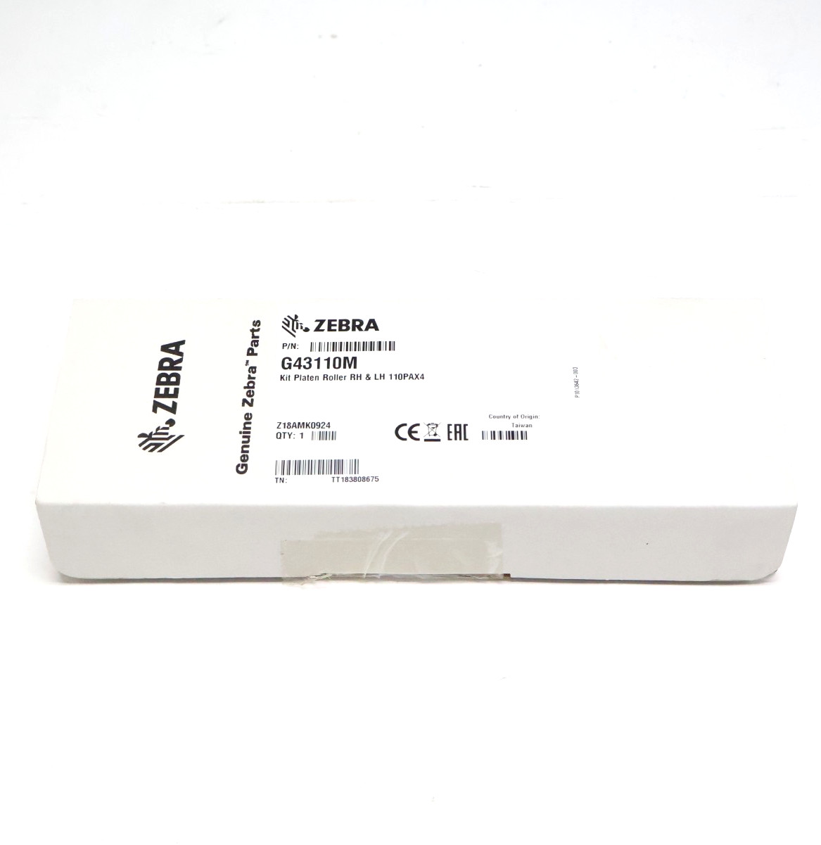 New Genuine Zebra G43110M Platen Roller Kit RH & LH For 110PAX4