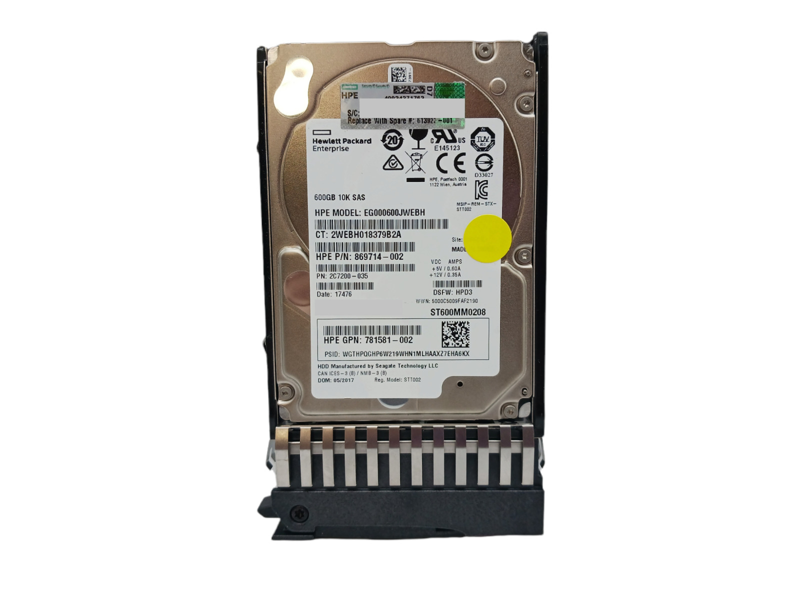 Hewlett Packard 600GB SAS Enterprise 10K (2.5in) Hard Disk Drives - TESTED