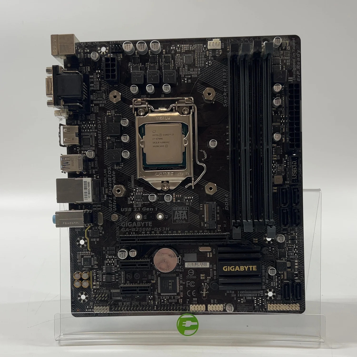 Gigabyte GA-B250M-DS3H LGA 1151 Intel Core i7-6700K Quad Core 4.00GHz microATX