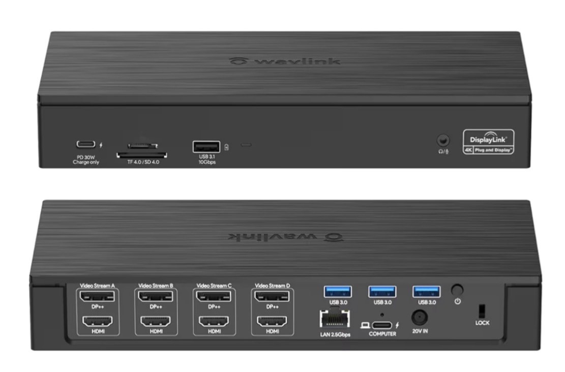 Laptop Docking Station - Quad Monitor 5K/4K@60Hz, 100W Charging - Thunderbolt 4