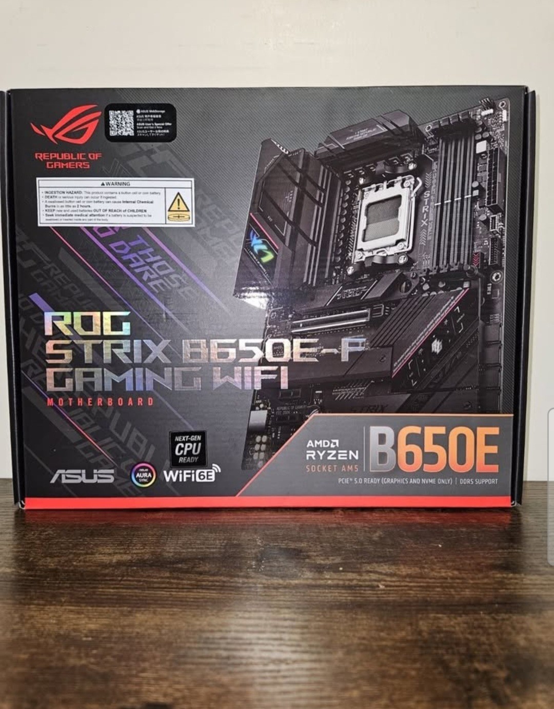 Sealed ASUS ROG Strix B650E-F Gaming WiFi AMD B650 AM5 Ryzen™ Desktop 9000 8000