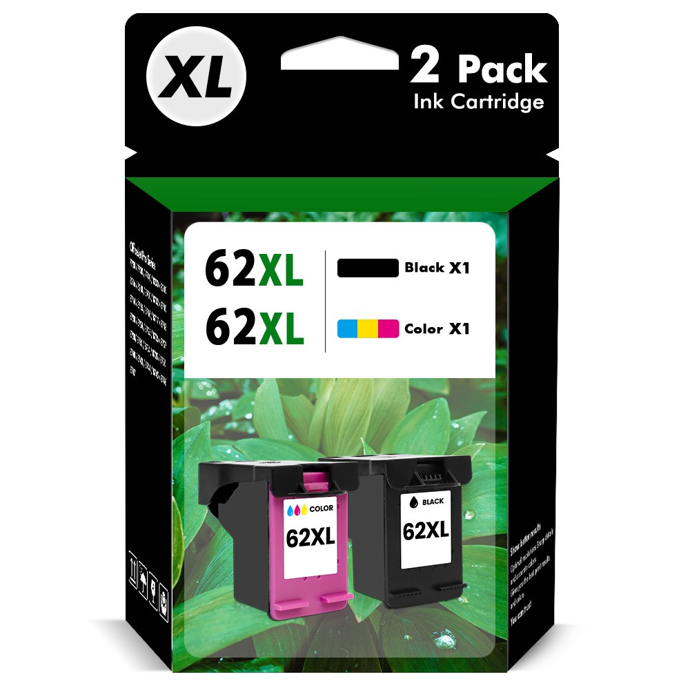 62XL Ink Cartridges Combo Pack for HP Envy 5663 5660 5540 7640 5740 5746 5665
