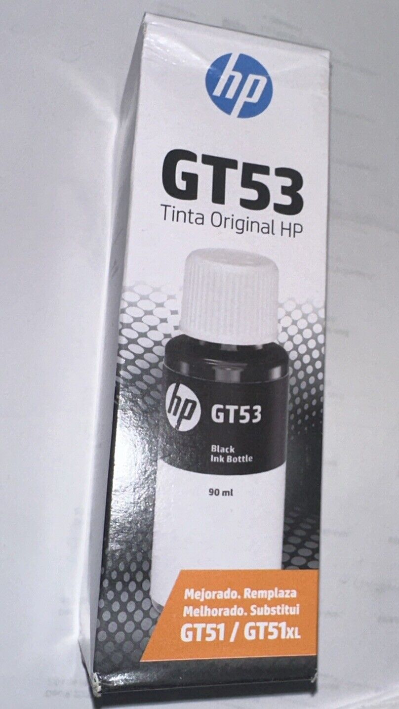 HP GT53 BLACK Ink Bottle Refill 90ml - Genuine OEM GT51/XL DeskJet 5800