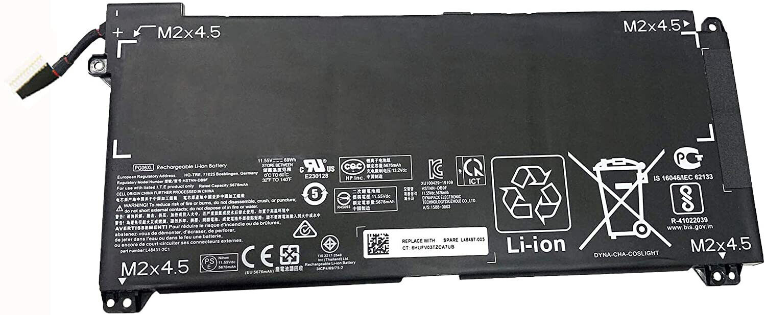 Genuine PG06XL Battery for HP Omen 15-dh0025nl 15-DH0003LA HSTNN-DB9F 11.55V 69W