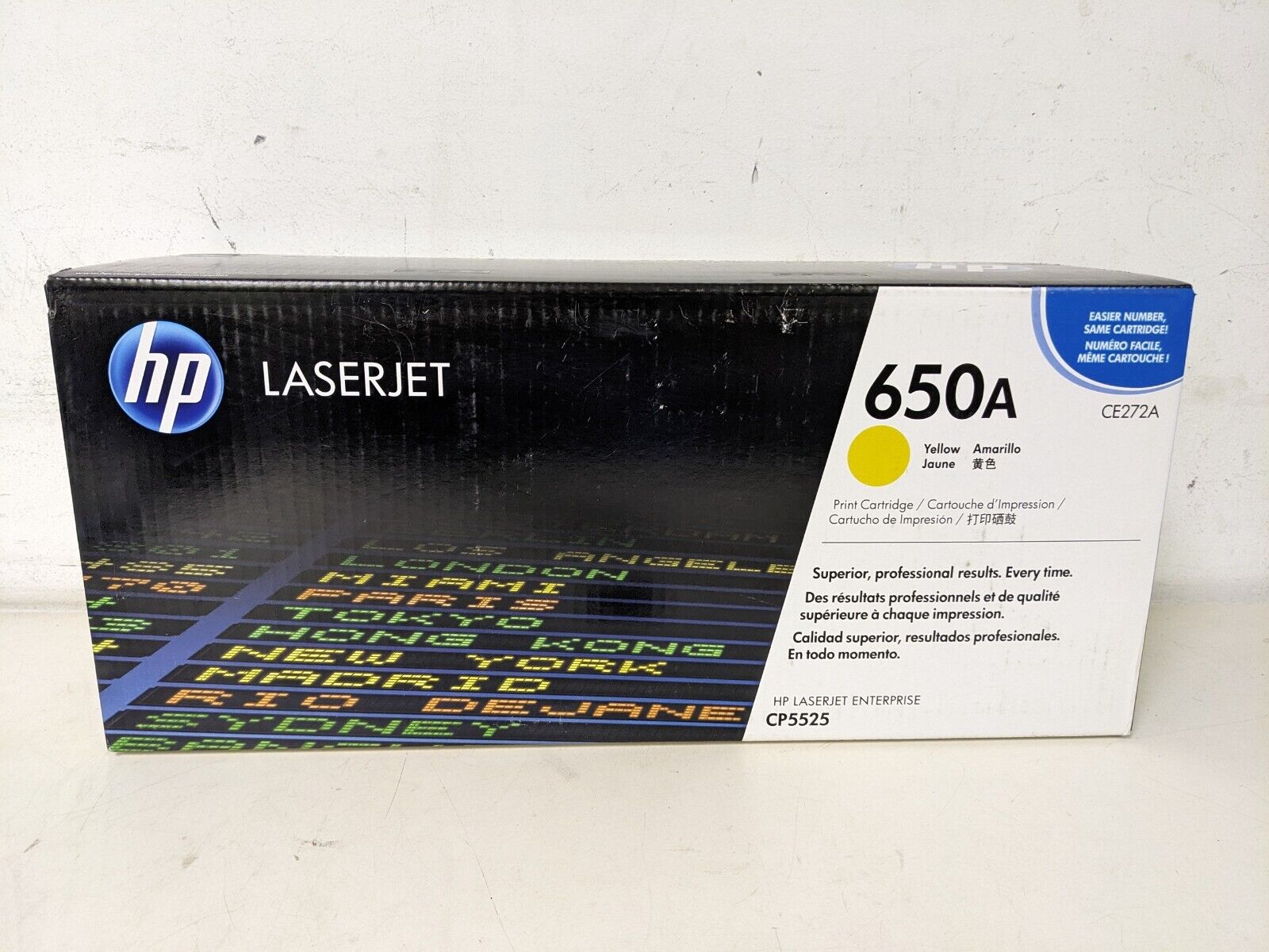 HP LaserJet 650A Yellow CE272A print cartridge Genuine Sealed Expired