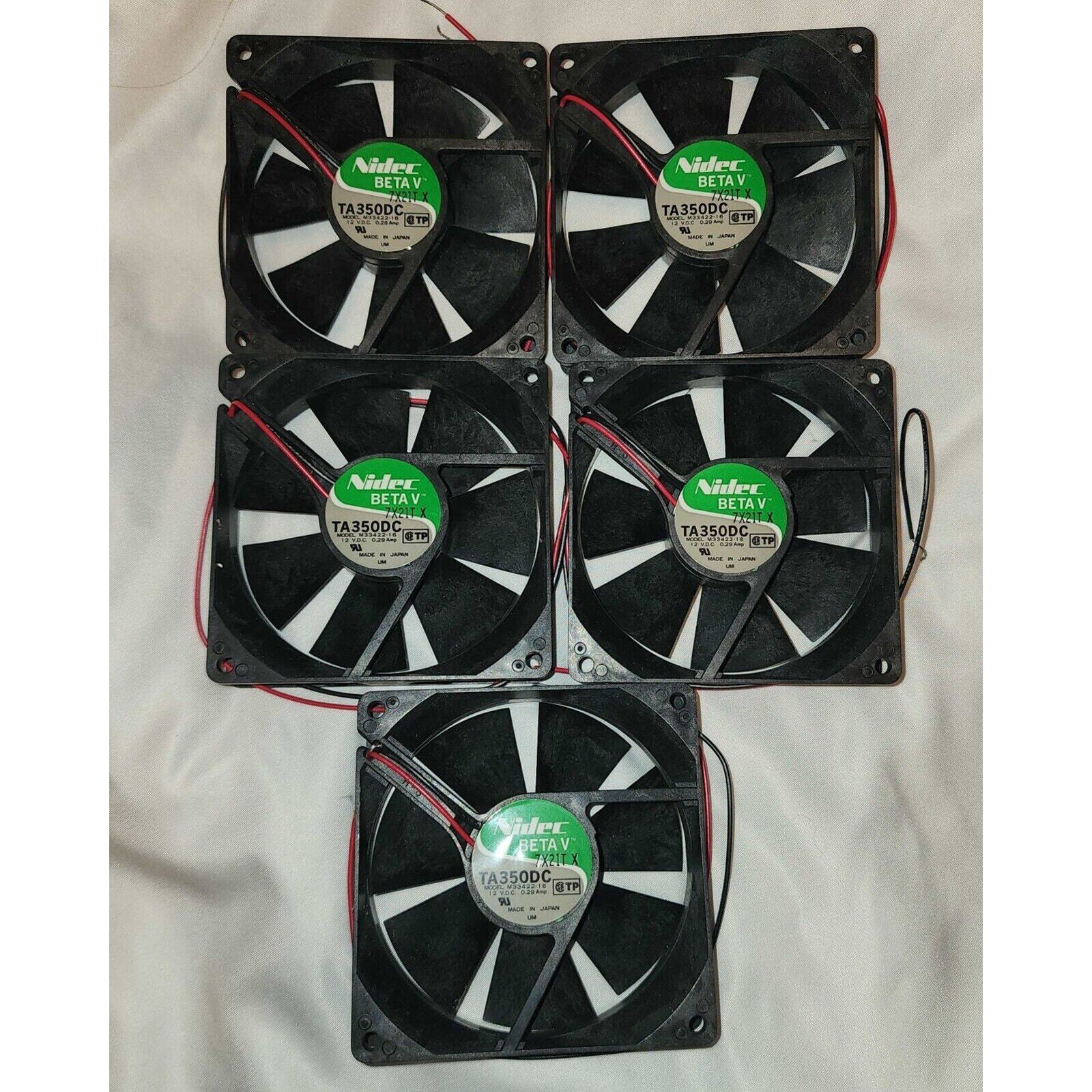 5 NIDEC Beta V TA350DC Double Ball Inverter Cooling Fan M33910-16 12V .29A New