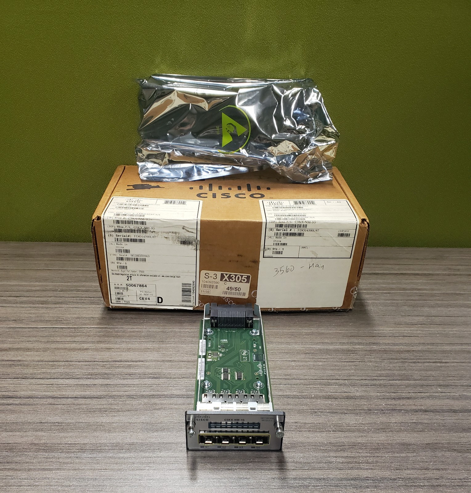New Cisco Catalyst C3KX-NM-1G Gigabit Network Module 4-Port SFP