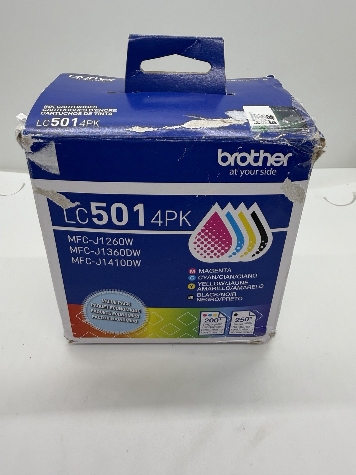 Brother Genuine LC5014PK 4-Pack 1 Each of Standard Yield Black, Cyan, Magenta..