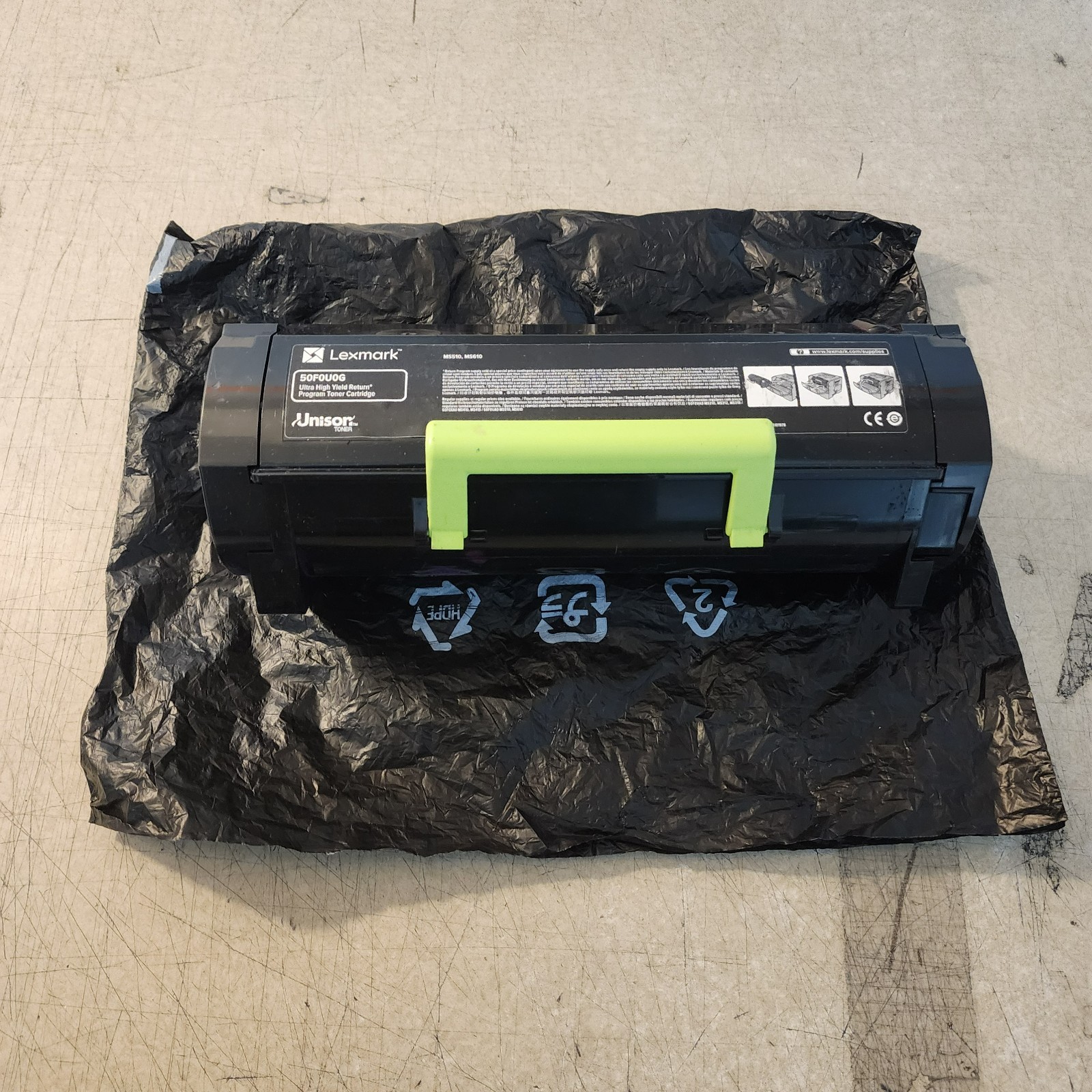 LEXMARK 50F0U0G Ultra Hi Yield Black Toner Cartridge Genuine New No Box Free Shp