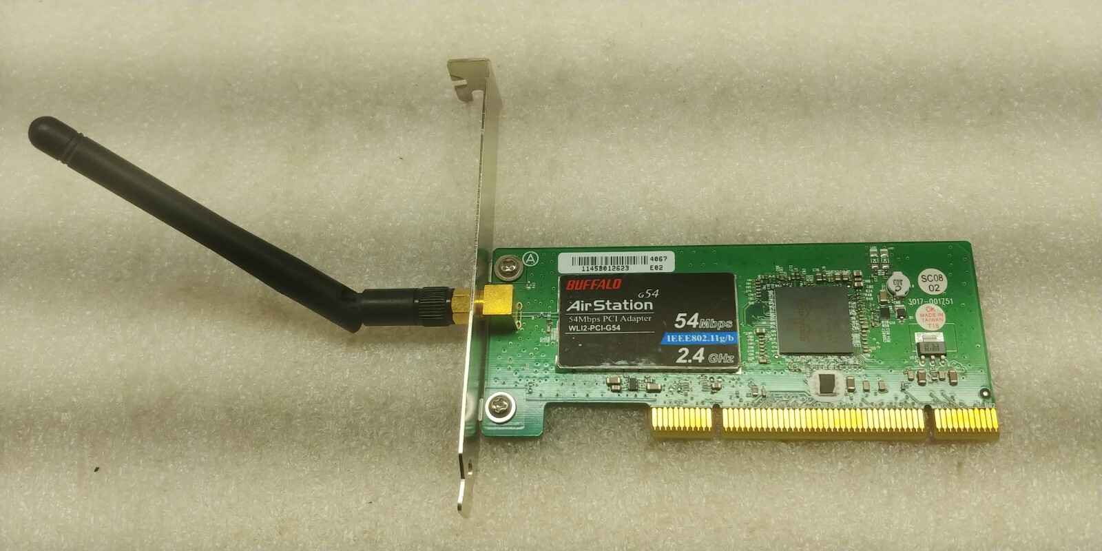 Buffalo Airstation  WLI2-PCI-G54  Turbo G PCI Card Adapter w/Antenna 