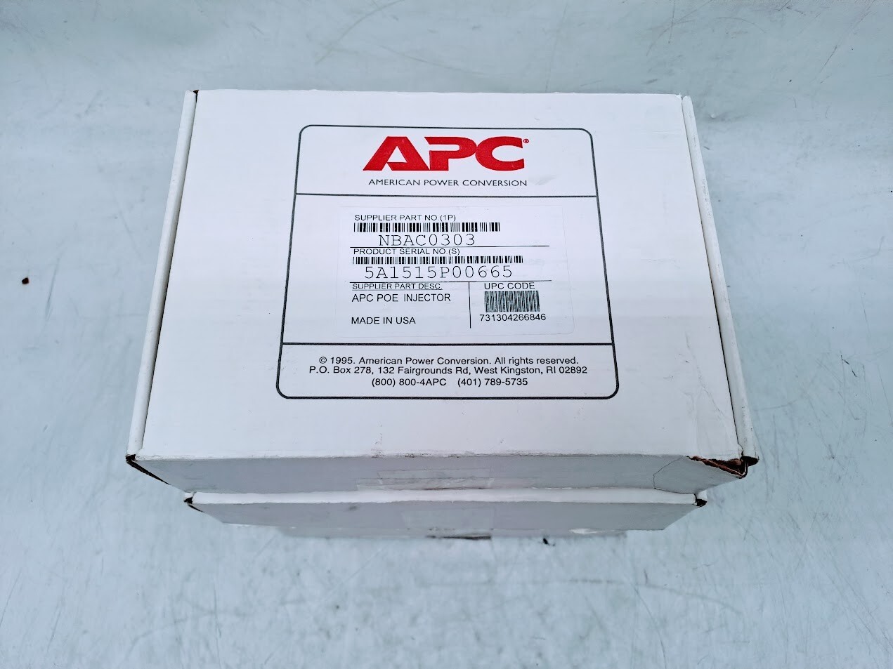 Lot of 4 APC American Power Conversion NBAC0303 POE Injector