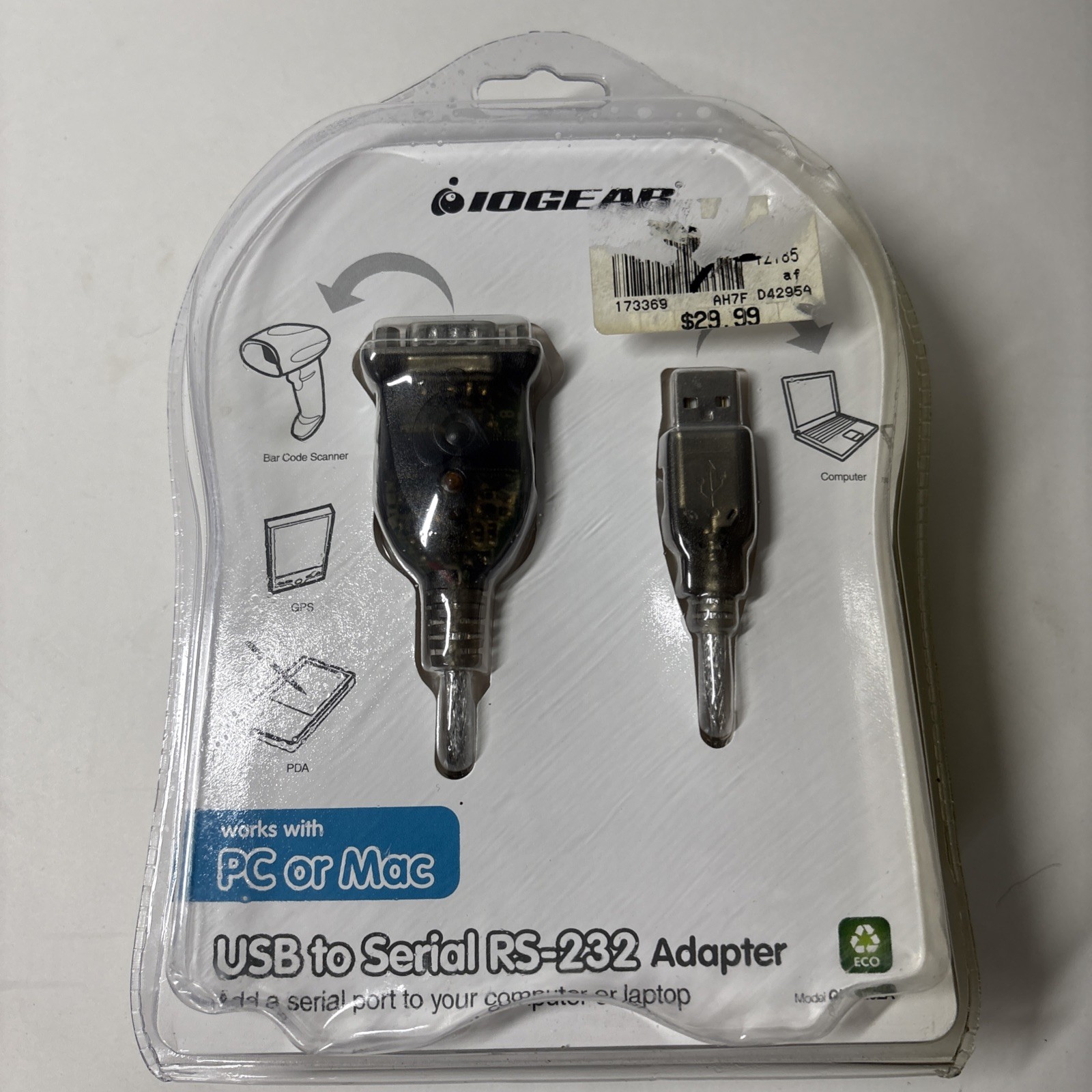 IOGEAR USB To Serial Adapter (GUC232A) Brand New In Package Never Used