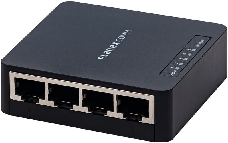 PLANEX FXG-05RPT2 5 Port Gigabit Repeater Hub Network Tap Packet Capture