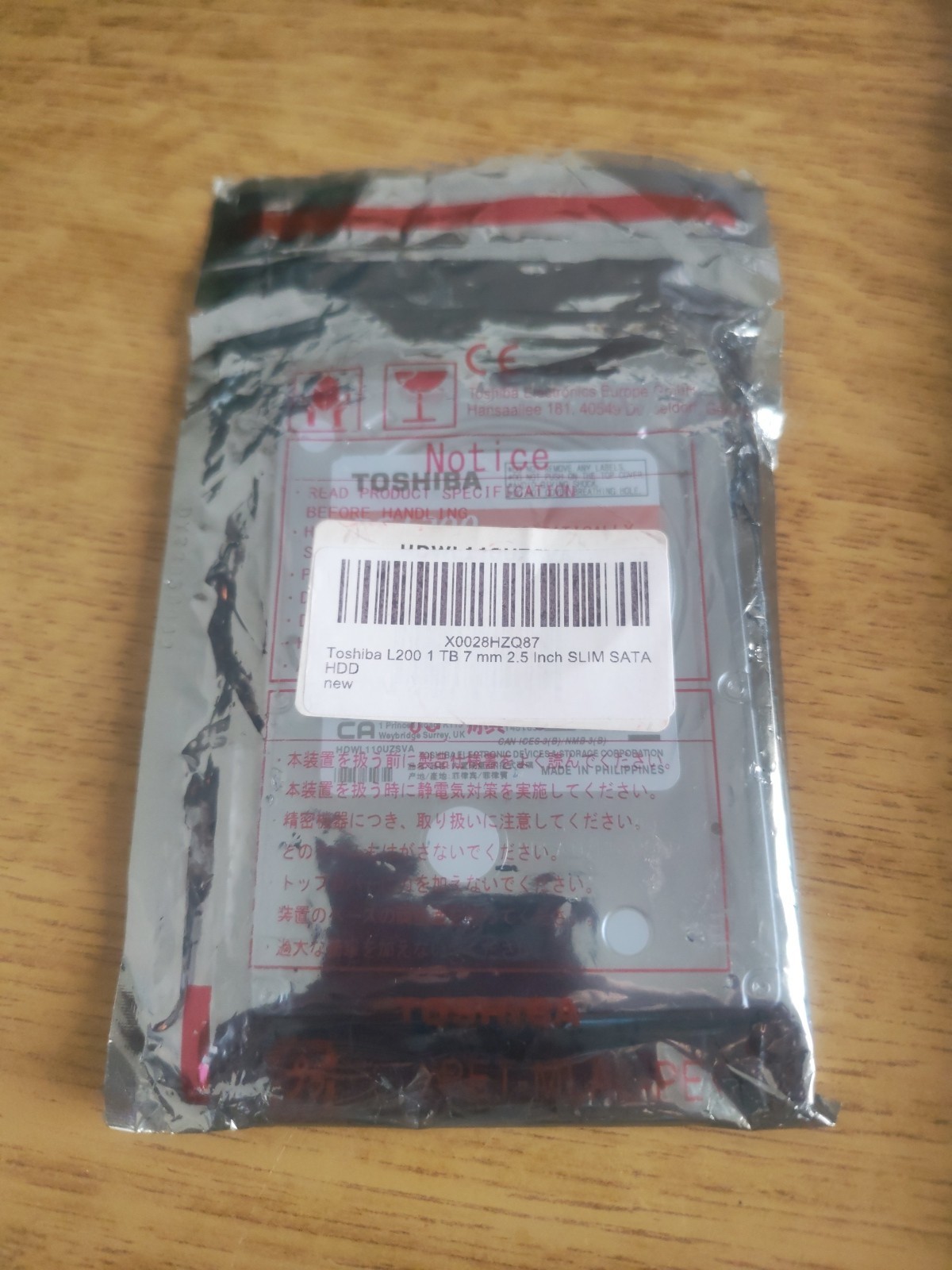 Toshiba L200 1TB 2.5mm Slim Sata