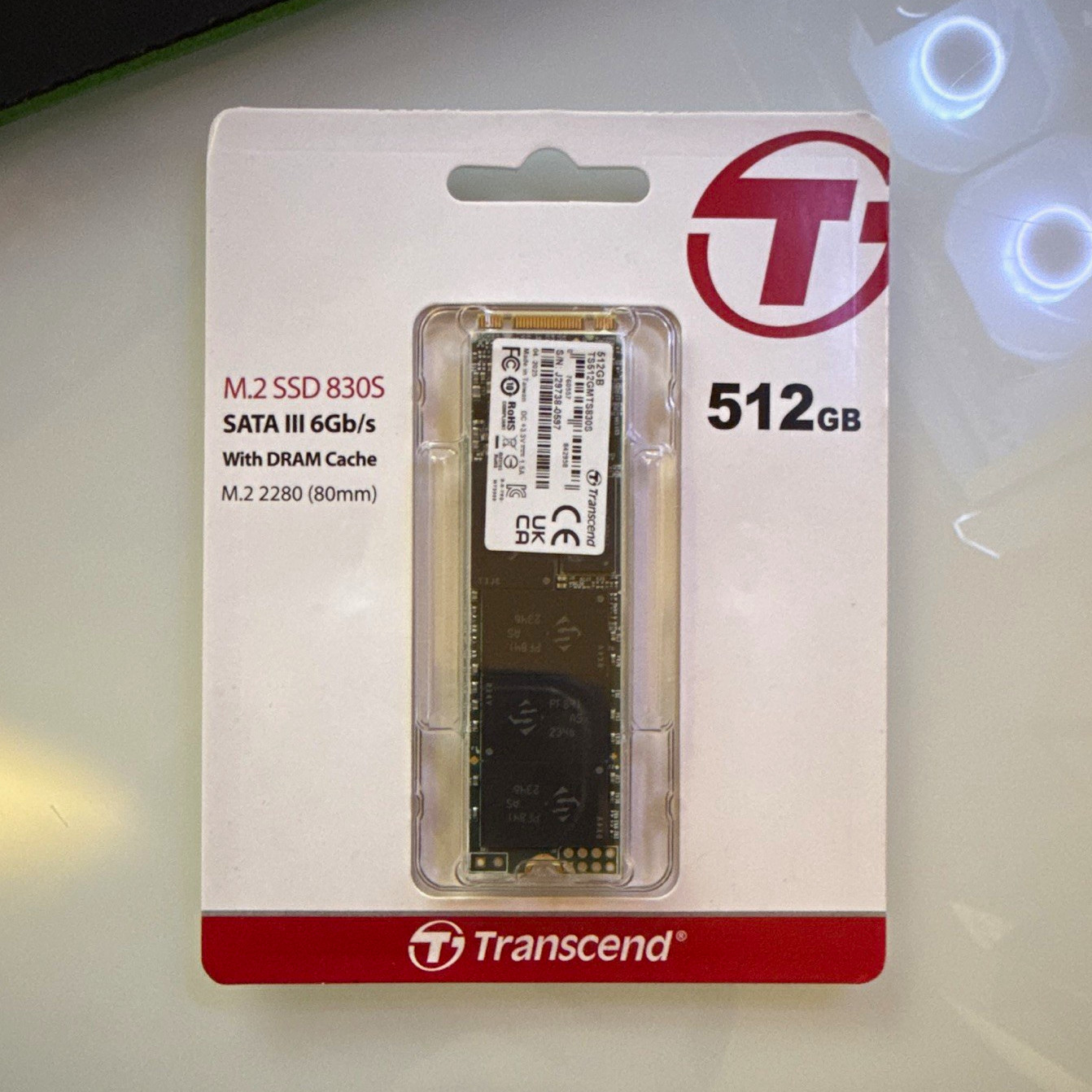 Transcend 512GB MTS830S M.2 2280 SATA III Internal SSD DRAM TS512GMTS830S