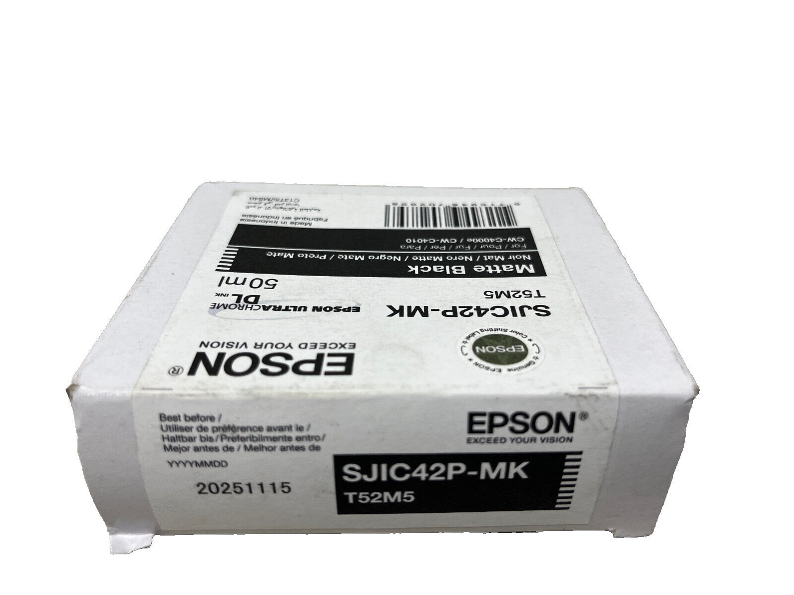 EPSON C13T52M540 SJIC42P-MK Genuine Matte Black Cartridge CW-C4000e/CW-C4010