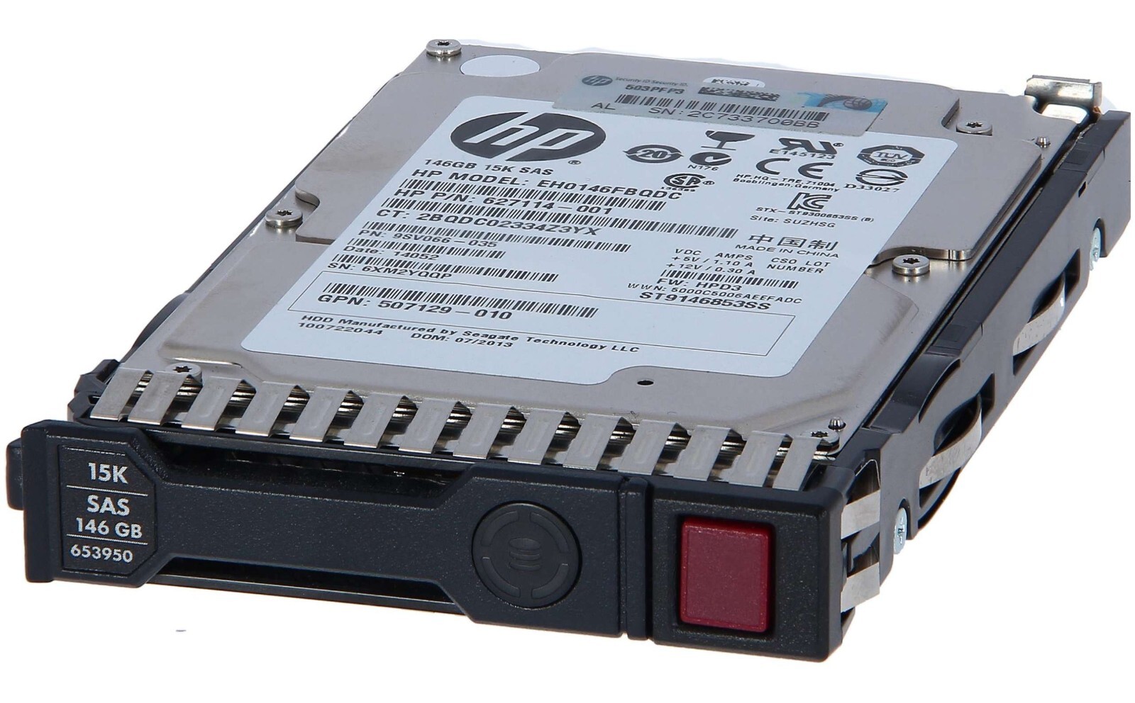 New HP 146 GB 652605-B21 SAS 15K 6Gb/s 2.5" 512E 2.5" HDD 653950-001