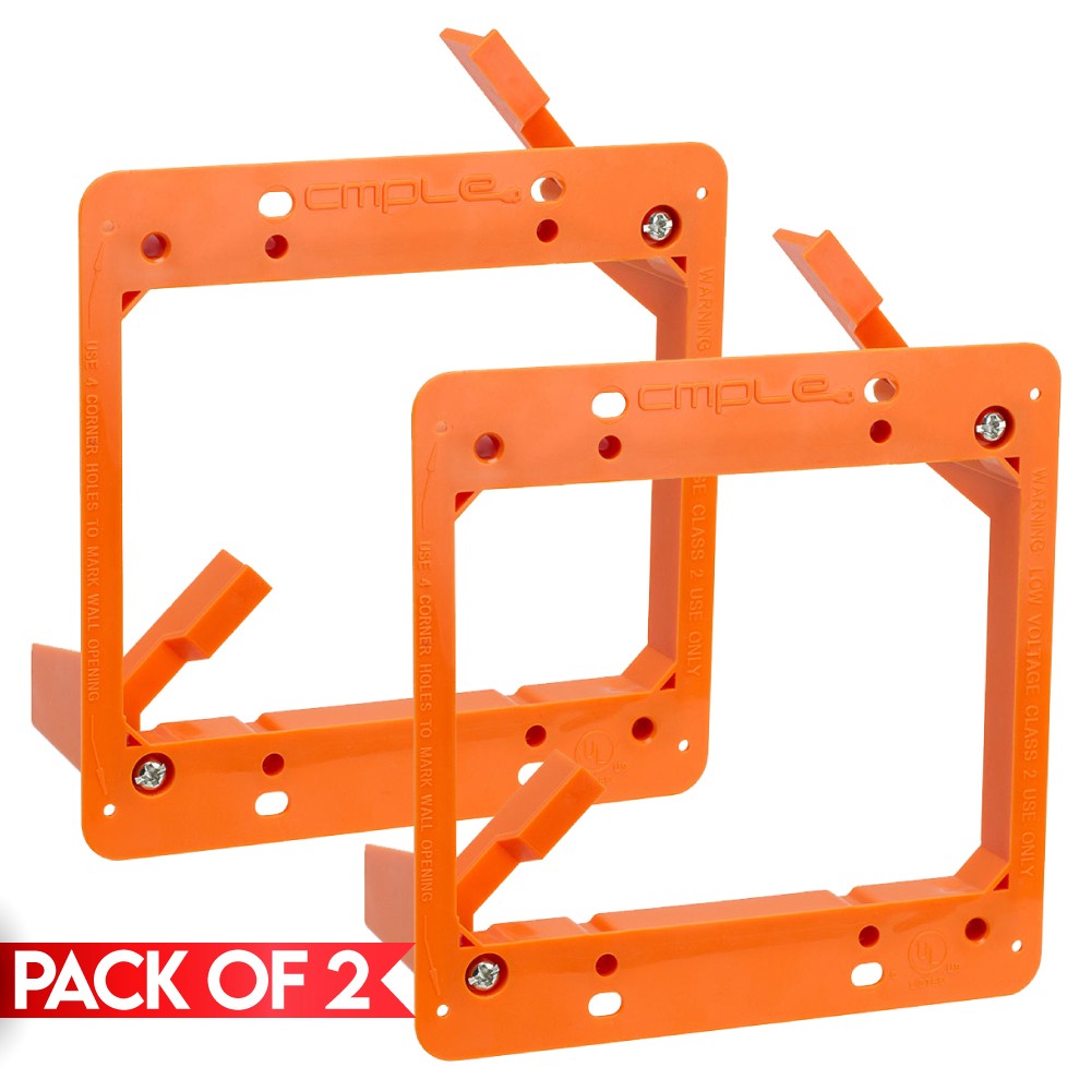 2 Pack Low Voltage Mounting Bracket Single/Dual Gang Drywall Wall Plates Mount