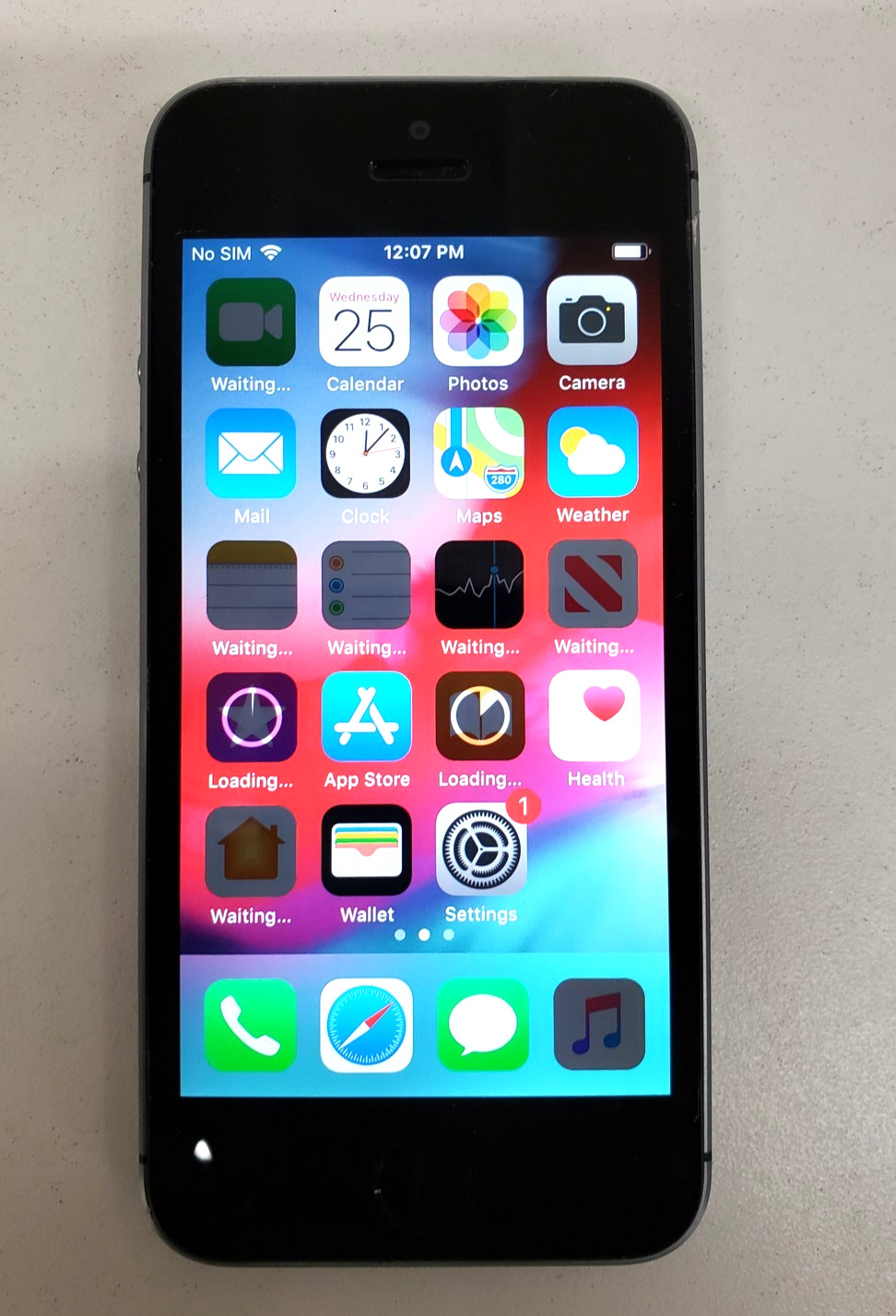 Apple iPhone 5s 16GB Capacity A1533 ME341LL/A  iOS 12.5.7 P/N: iPhone 5s Tested