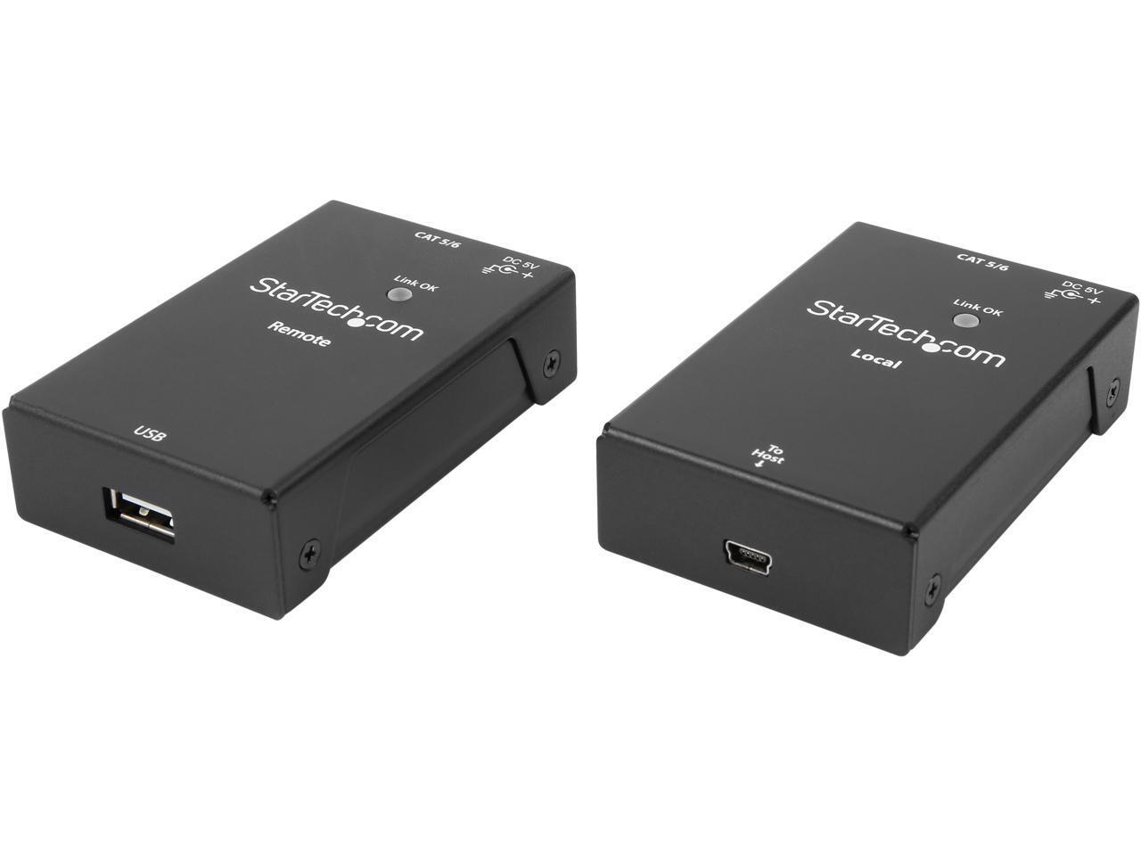 StarTech USB2001EXTV 1 Port USB 2.0 Over Cat5 or Cat6 Extender Kit - 165ft (50m)