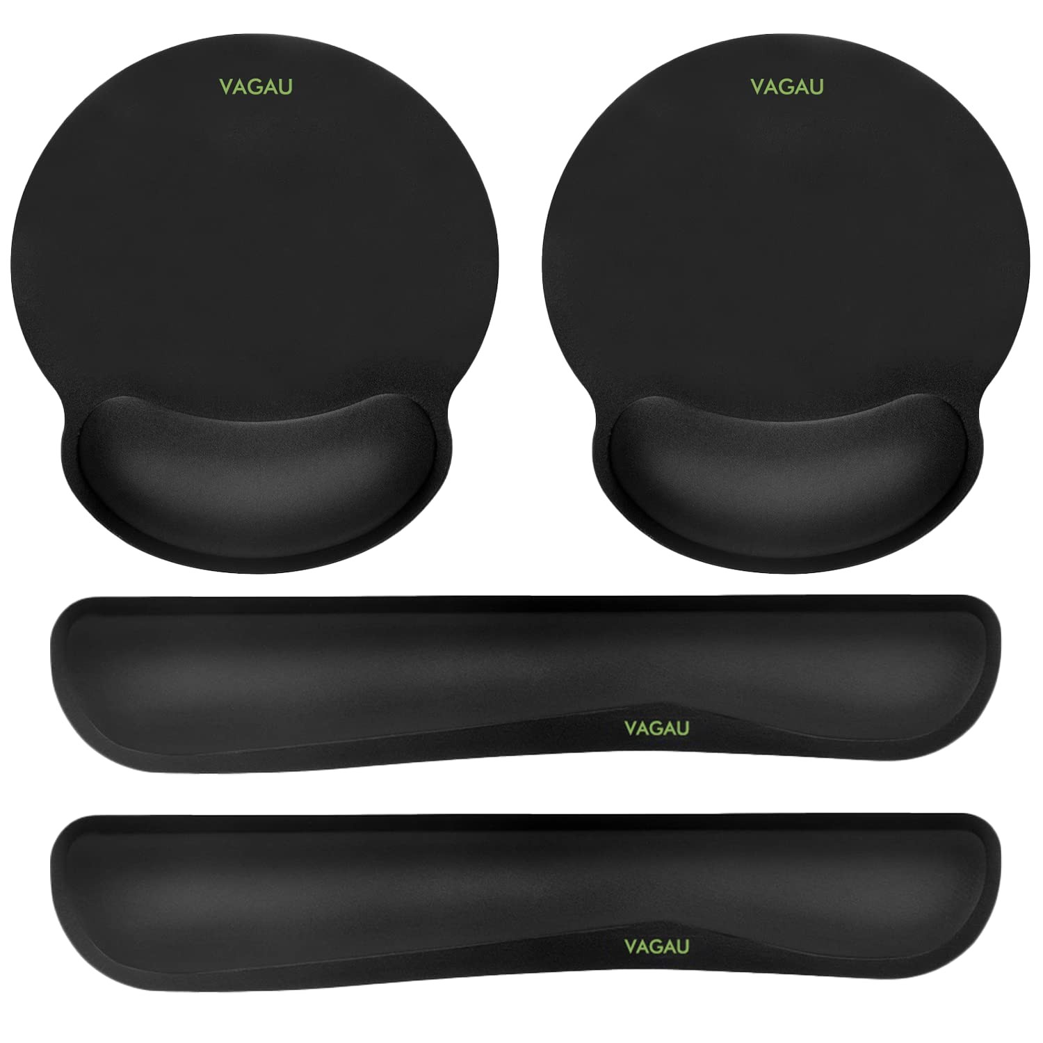 Comfy Mee Premium Memory Foam Keyboard and Mouse Wrist Rest Standard, Black