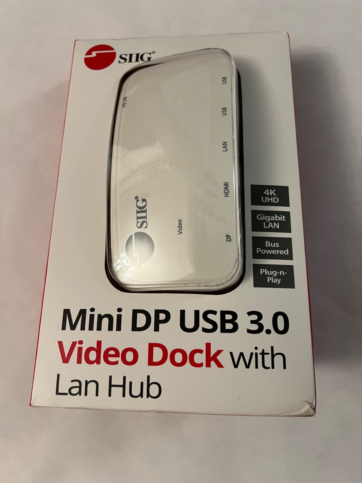 SIIG Mini-DP USB 3.0 Video Dock With LAN Hub White With Instructions Open Box
