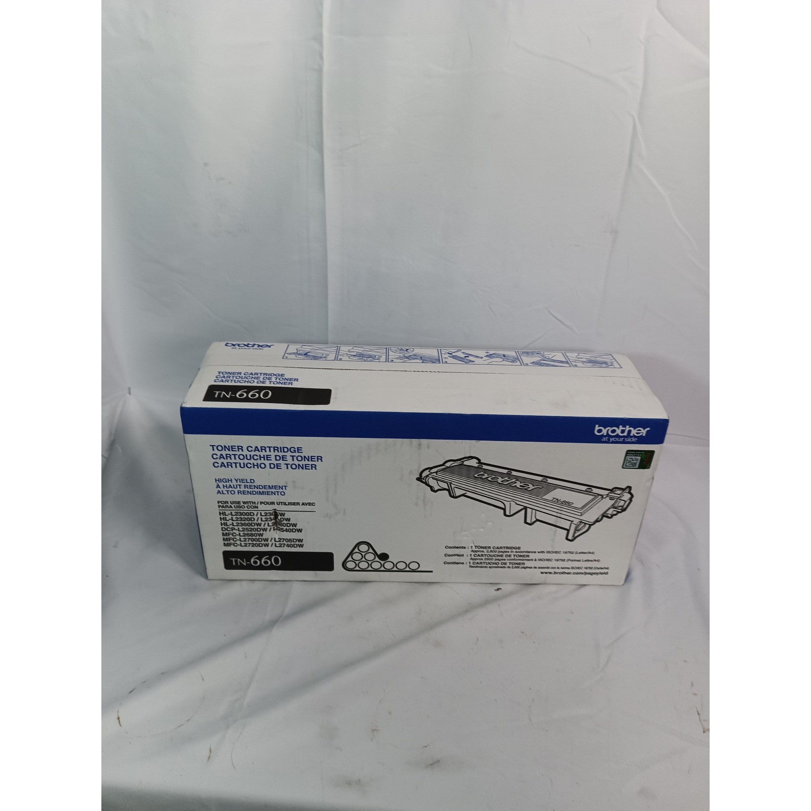 Brother TN-660 High Yield Black Toner Cartridge Genuine OEM New Sealed