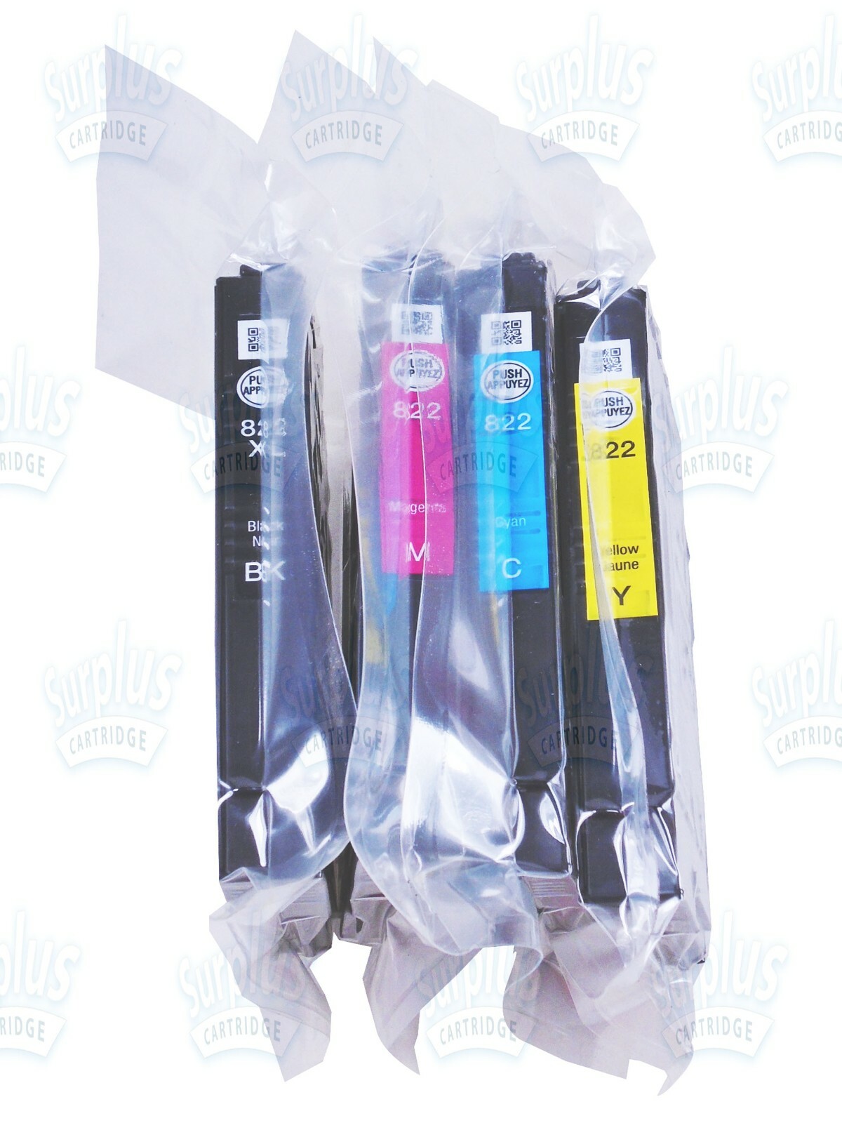 4pk Genuine Epson 822XL Black & 822 Color WF-3820, WF-4820, WF-4830, and WF-4834