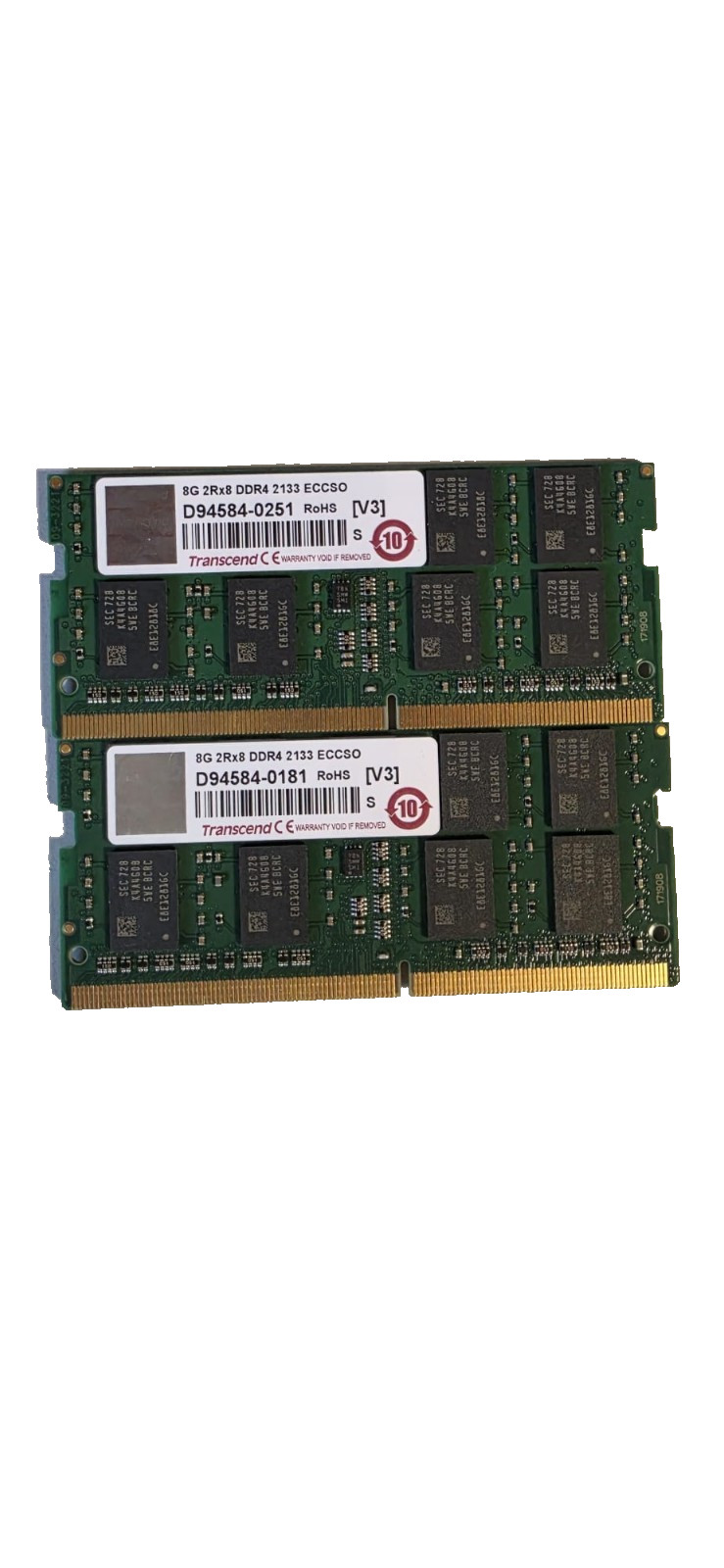 Transcend 16GB Kit (2x8GB) DDR4 2133MHz PC4-17000 ECC Unbuffered SO-DIMM 260-Pin