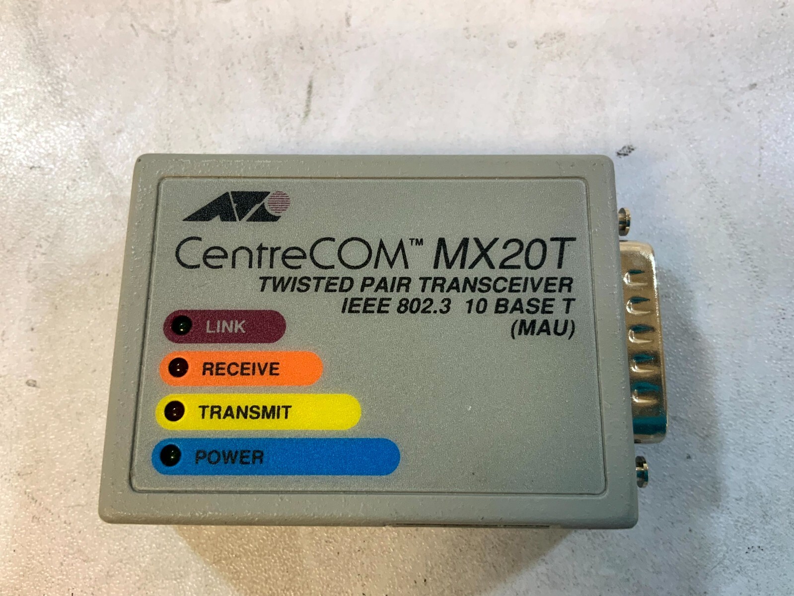 Allied Telesis Centrecom AT-MX20T Twisted Pair Transceiver IEEE 802.3 (NSB*)