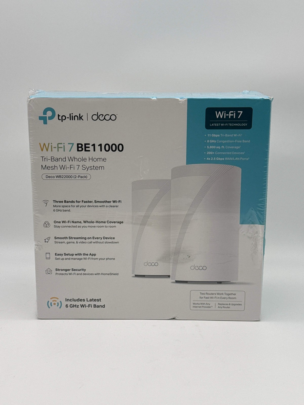 TP-Link Deco Pro WB22000 BE11000 Tri-Band Wi-Fi 7 Mesh System - New In Box
