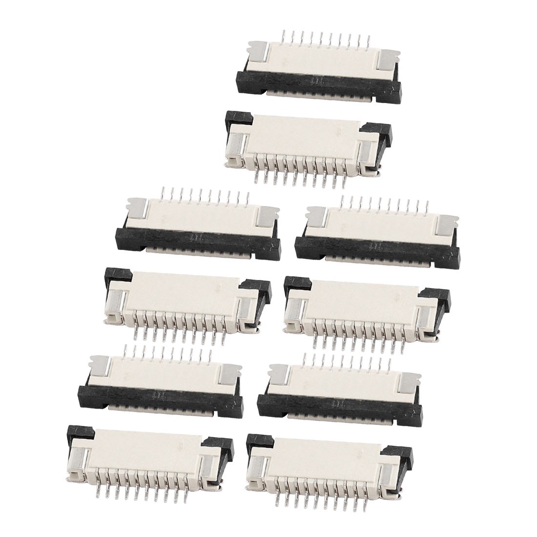 10 Pcs Bottom Port 10Pin 1.0mm Pitch FFC FPC Ribbon Sockets Connector