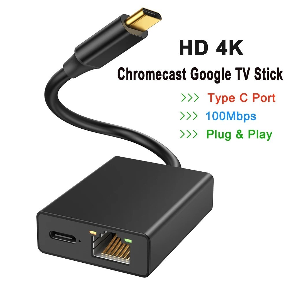 1000 Mbps Ethernet Adapter for Fire TV Stick - Plug & Play Micro USB to RJ45