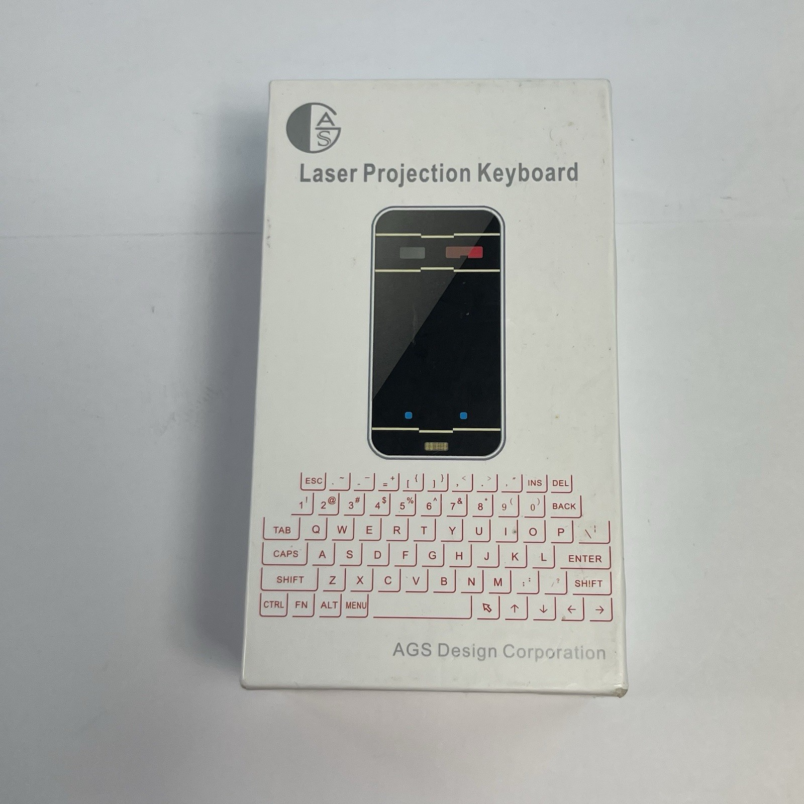 AGS Design Wireless Laser Projection Bluetooth Keyboard for iPhone Android