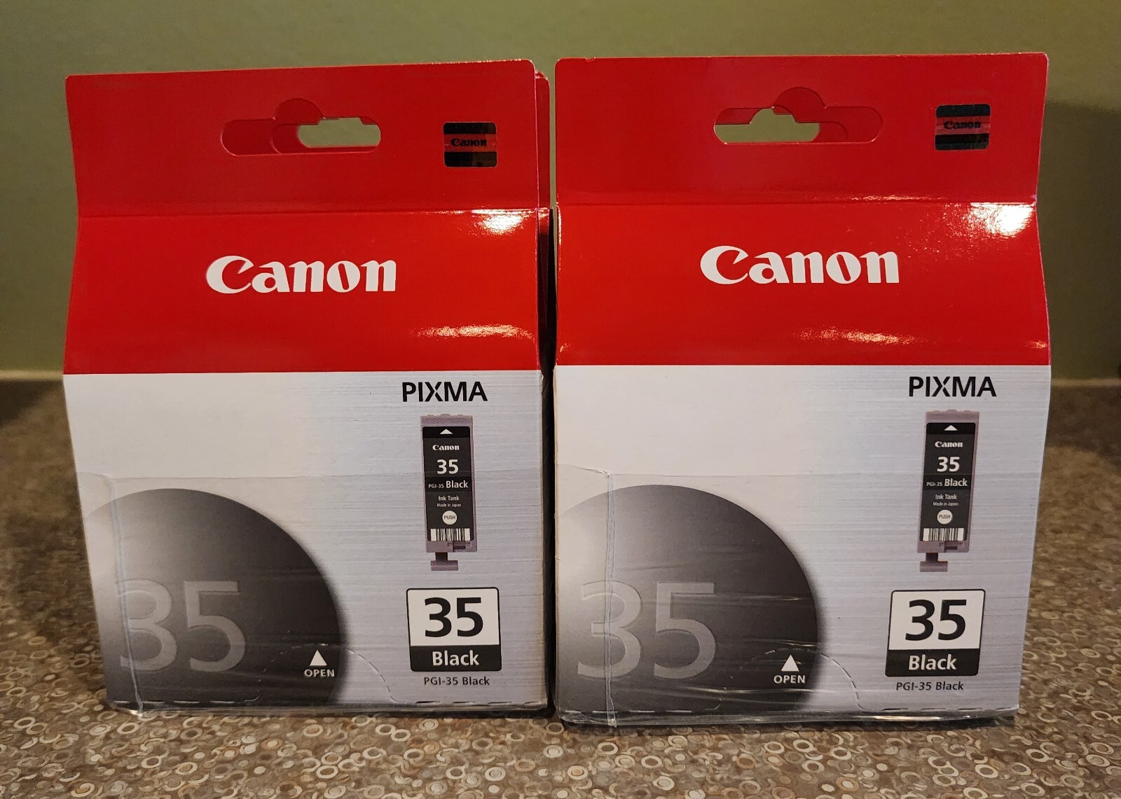 Lot of (6x) Genuine Canon Pixma 35 Black PGI-35 3518K21 Ink Sealed in Box