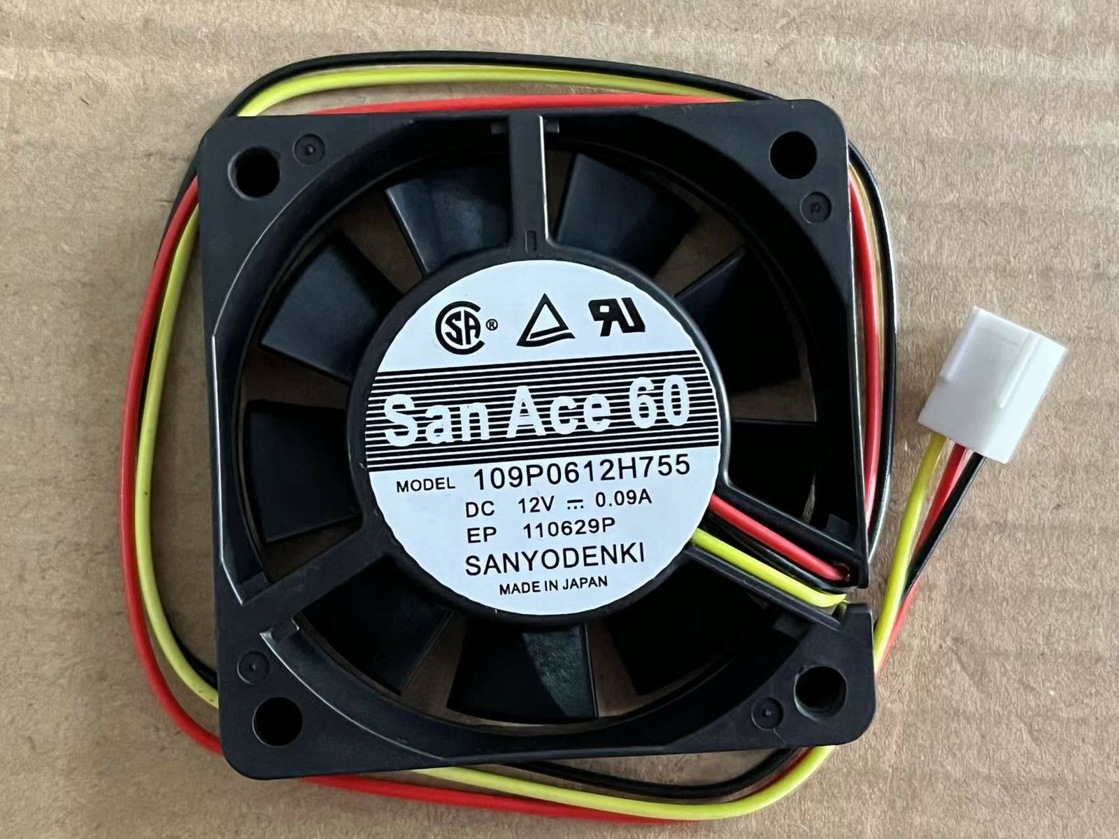 1pcs Sanyo 6015 6CM 109P0612H755 DC 12V 0.09A inverter cooling fan San Ace 60