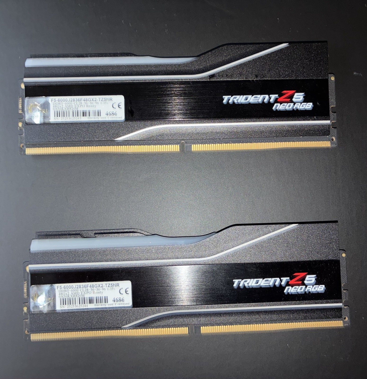 G.SKILL Trident Z5 Neo RGB 96GB (2×48GB) DDR5-6000 CL28 F5-6000J2836F48GX2-TZ5NR