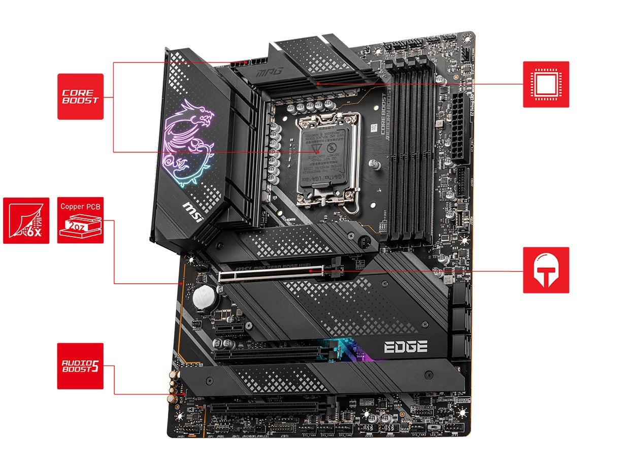 MSI MPG Z690 Edge WiFi Motherboard — Open box