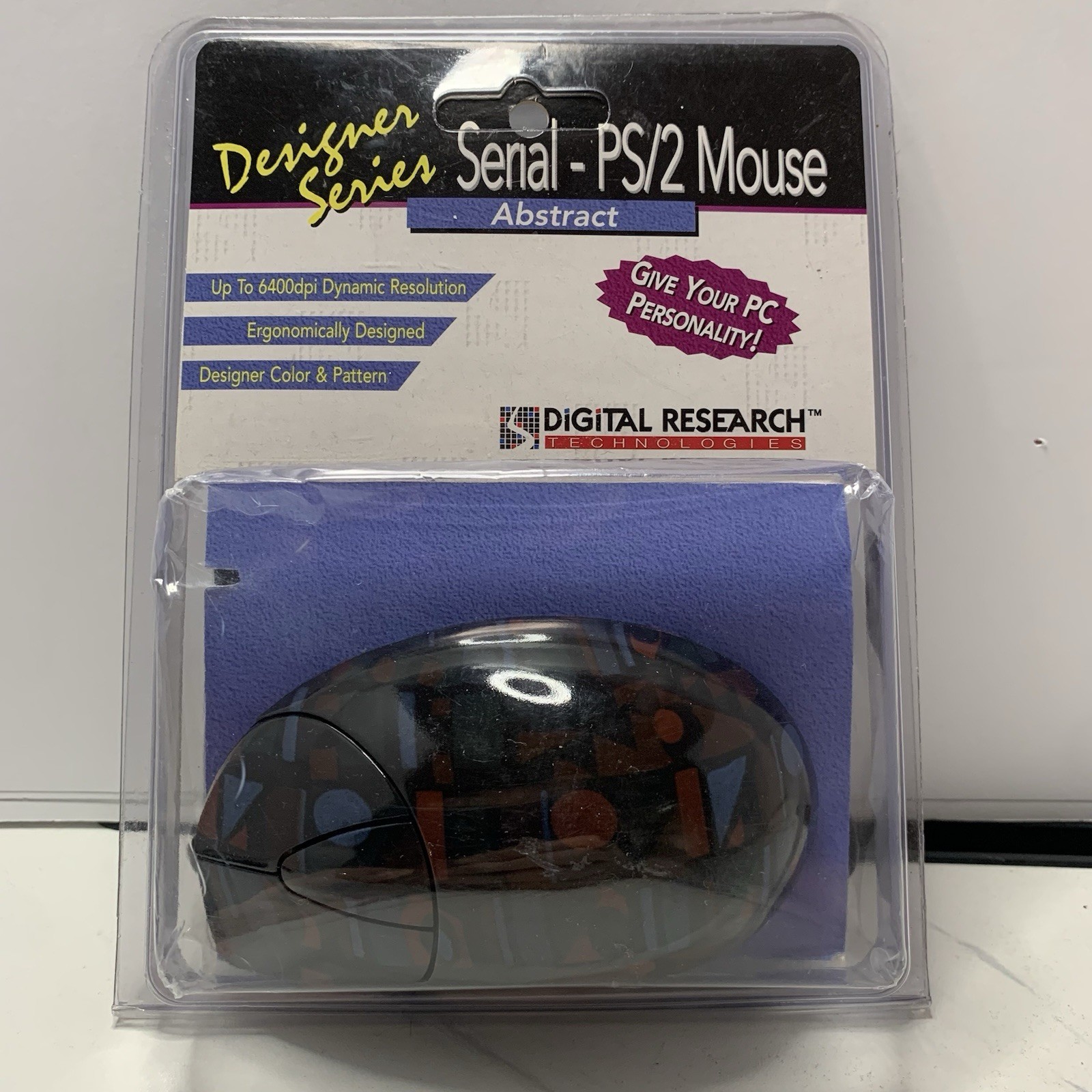 Digital Research Internet Mouse 3-Button Serial and PS/2 Windows Vtg NEW Sealed
