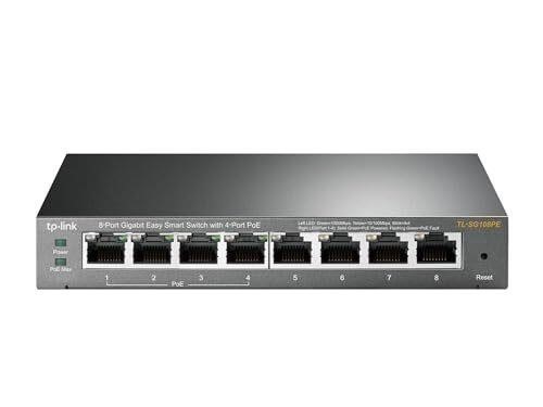 TP-Link TL-SG108PE V3 8-Port Gigabit Easy Smart Managed PoE+ Switch 4-Port